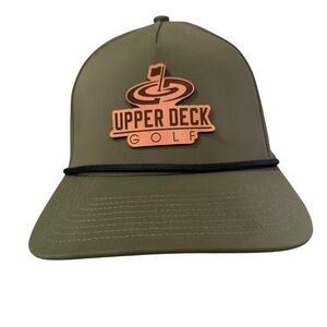 Branded Bills Performance 545 Raised Logo Olive Green Snap Back Trucker Hat Rope